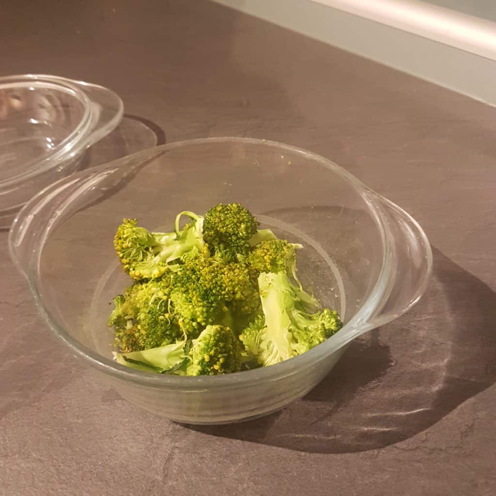 brocolli steamed in the microwave