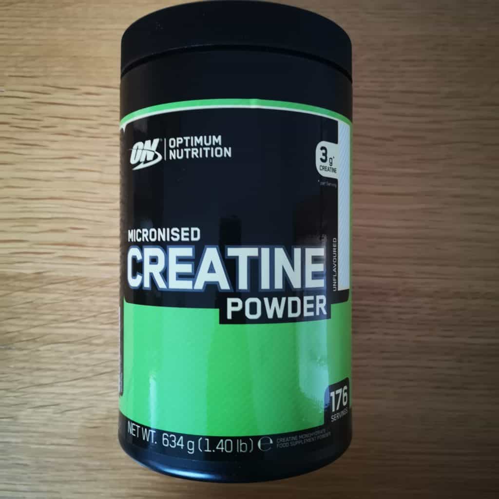 tub of creatine powder