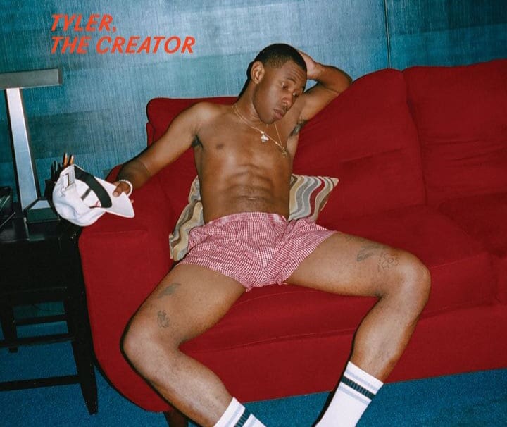 Tyler the creator showing his impressive physique